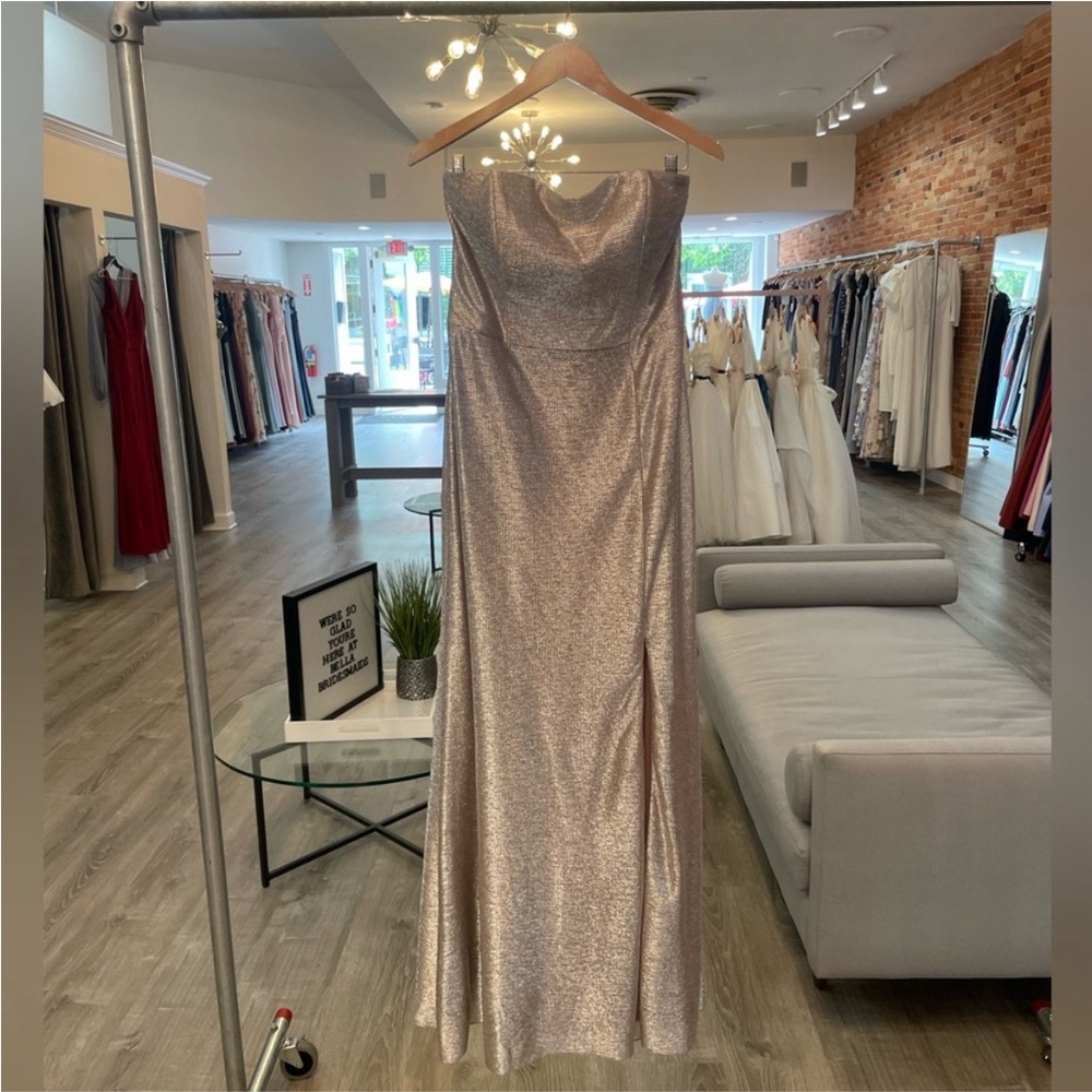 Hayley Paige Metallic Gown